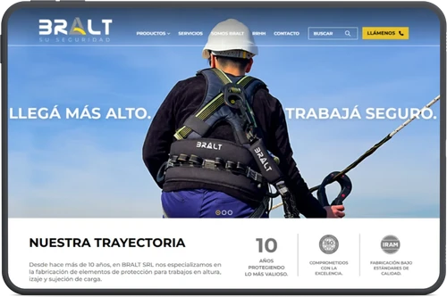 Sitio con catálogo Bralt