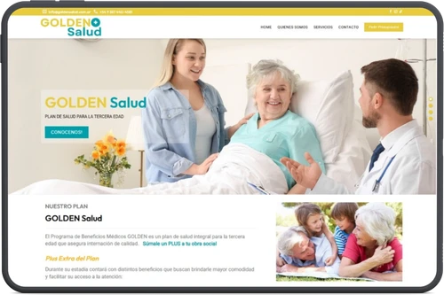 Ejemplo de landing Golden Salud