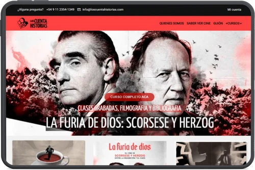 Sitio de cursos Los Cuentahistorias